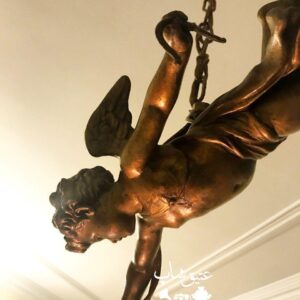 لوستر شب خواب فرشته تک برنزی فرانسه قدمت ١٠٠ سال زیبا و آنتیک