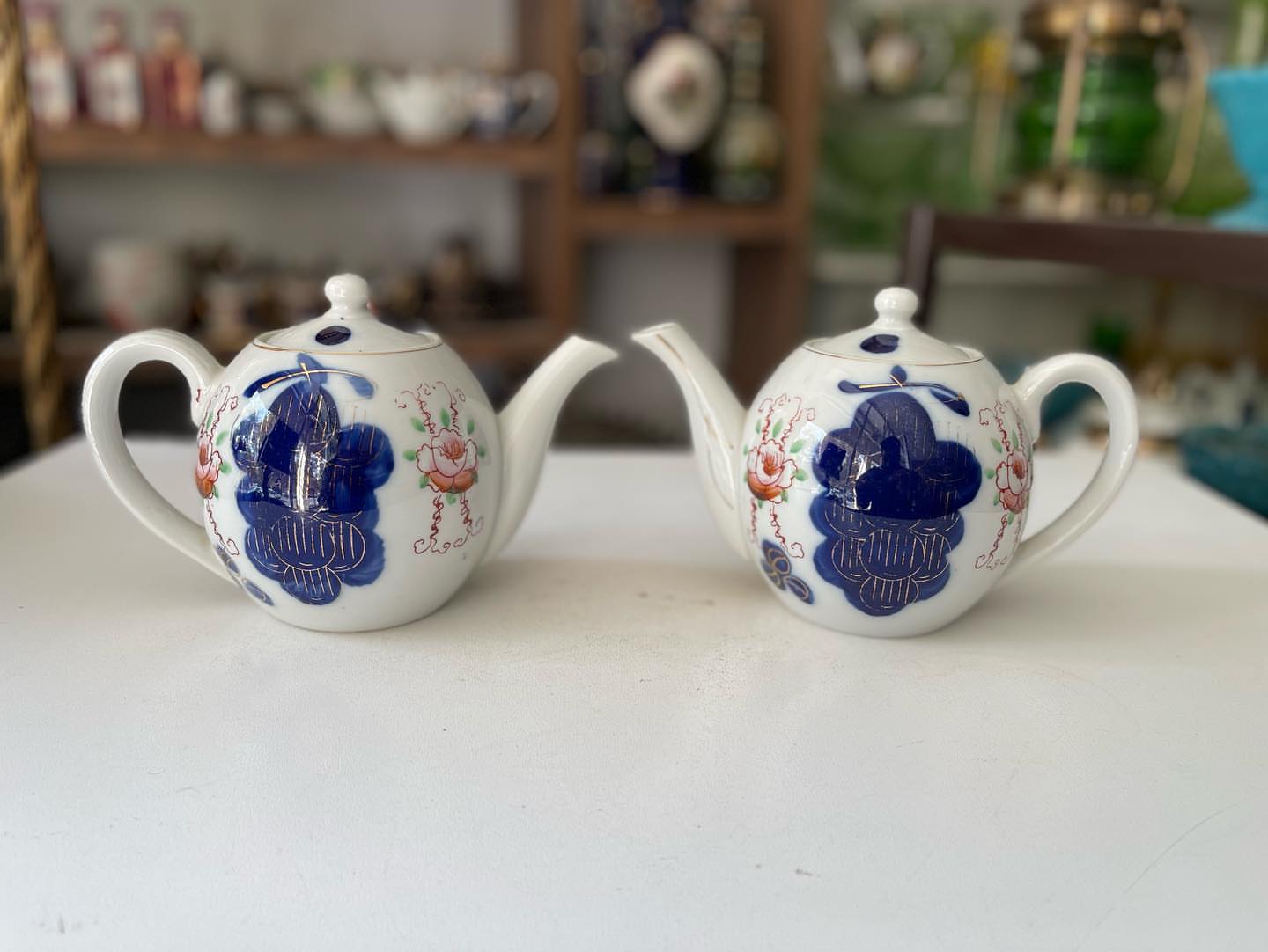 یک جفت قوری انگوری قدیمی ژاپن اصل ۵ کپ سایز متوسط ارتفاع ۱۴ سانت کاملا سالم — تصویر ۴